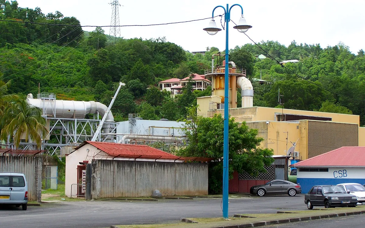 Installations de la centrale géothermique de Bouillante, en Guadeloupe