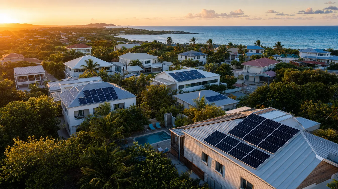 Installation solaire vue drone Sainte-Rose
